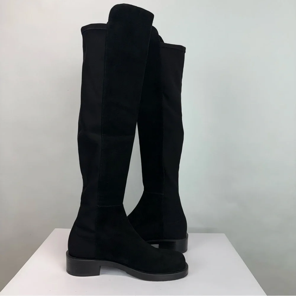 New Stuart Weitzman 5050 Bold Over The Knee Boot Black Sz 6.5